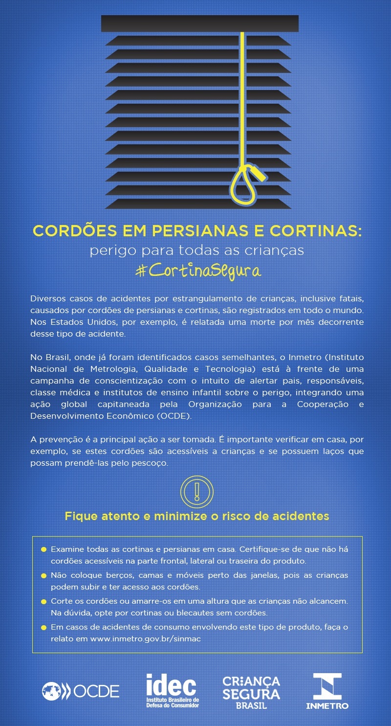 #cortinasegura - Campanha para prevenção de acidentes com cortinas e persianas